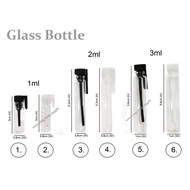 1pc - Clear Glass Bottle/ essential oil bottle, medicine packaging, Sample Bottle, Perfume Bottle (1