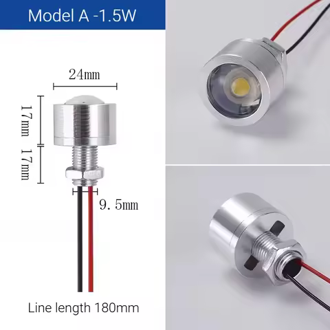 DC5V DC12V DC24V Ultra-thin Small Light 1W High Brightness Small Bulb Equipment Modification Lightin