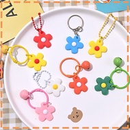 Cute Color Small Flower Bell Candy Color Key Ring Paint Small Fresh Bag Pendant Macaron Girl Heart Toys for Boys Baby Carrier Basikal Budak Children's Toys Gifts Lego Pillow Plu