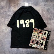 Rock Band Oversize TAYLOR SWIFT 1989 - T Shirt Vintage Oversize Taylor Swift 1989 Black