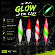 BOCEAN UB Squid Jig Luminous Body Candat Twist Sotong Mata Candat Gewang Sotong Killer Fishing