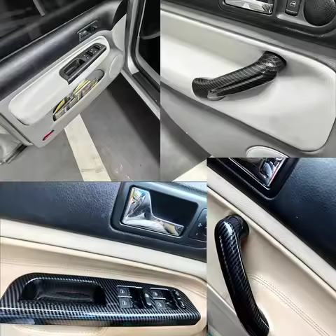 For VW Bora Golf 4 MK4 for Jetta 1999-2004 Front Rear Left Right Door Black Pull Grab Handle Carbon 