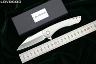 LOVOCOO 6130 Flipper folding knife 9CR18MOV blade steel handle