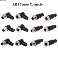 APPORTUNIAPY M12 Sensor Connector, Male Female Socket Sensor Plug M12 Aviation Plug, Connector Water