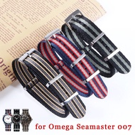 Nato Nylon Strap for Omega 007 Hippocampus 300 20mm Canvas Watchband for Rolex for Military Sport Br