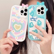 Case OPPO A92 A93 A94 A95 A74 5G A78 A54 A55 A56 5G A32 A33 A53S A53 2020 F11 R15 R17 Phone Case Fashion Love Lens 3D Bow-knot Monster Protection Cover Soft Silicone TPU Casing