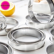 Strongaroetrtomj 8/9/10CM English Muffin Rings Crumpet Rings Double Rolled Tart Ring Round Stainless