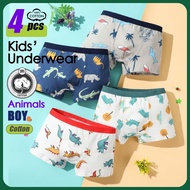4 pc Pack Boxer Brief for Kids Boy Cotton–Tropical Style  Boxer Brief For Toddler Boy, Boxer Brief F