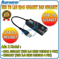 BERGARANSI USB TO LAN RJ45 GIGABIT / USB 3.0 TO ETHERNET RJ45 / USB
