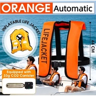 Automatic & manual dual inflation life jacket, high buoyancy portable life vest, suitable for water 