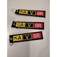 Aviation Keychain tag - AV8R aviator keychain runway tag keychain