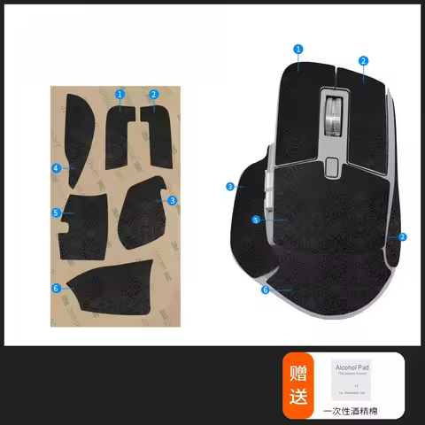 Full DIY Mouse Skin Set Anti-Slip Skates Side Stickers， For Logitech MX Master 3 3S