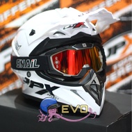 PROMO HELM JPX CROSS SOLID GLOSS + GOOGLE SNAIL MX 36 HELM CROSS JPX POLOS JPX FOX 1 SOLID POLOS PUT