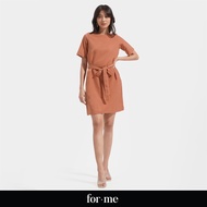 ForMe Closet Staples Two-Way Shift Dress for Women (Hot Coral/Dark Green)