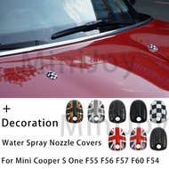 Union Jack Car Wiper Water Spray Nozzle Covers For MINI Cooper S One Countryman Clubman F54 F55 F57 