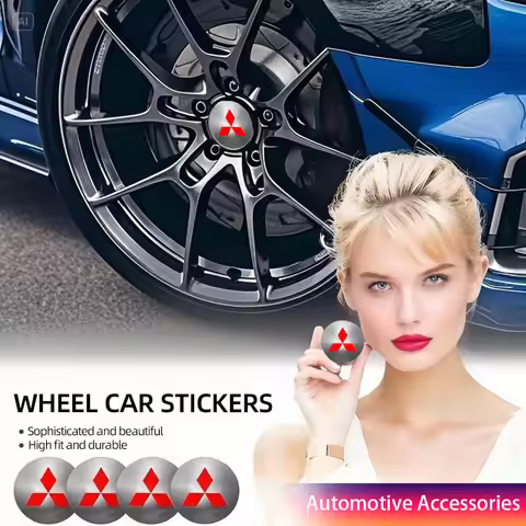 4Pcs Car Styling Wheel Hub Center Caps Stickers Rim , for Mitsubishi Outlander, Pajero, Eclipse, ASX