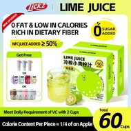 LICKZ JUICE Lime Calamansi Juice Beverage Concentrate - BUNDLE 60 Sachets with Power Bank [0 Fat, 0 