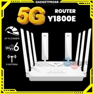 【MSIA STOK】Modified 5G CPE Router Modem WiFi6 Y1800E MOD Unlocked SIM Unlimited Hotspot WiFi Tanpa H