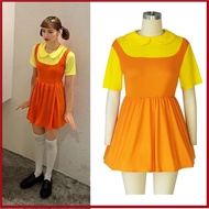 Women Premium Female Game Squid Robot Doll Costume