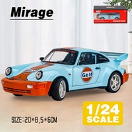 LEO 1:24 Porsche 964 Transformers 7 Mirage Metal Diecast Alloy Toy Car Model Trucks For Kids Toys Ve
