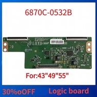 6870C-0532B asal untuk 43'' 49'' 55'' TV Tcon 6870C Papan Logik Papan TV Placa Tv Kad T-con Asal 687
