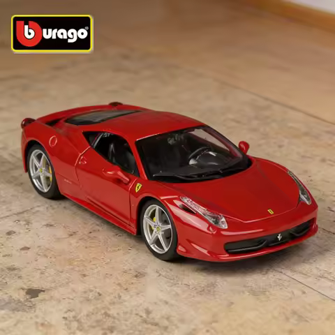Bburago 1:24 Ferrari 458 Italia Alloy Sports Car Model Diecasts Metal Track Racing Car Vehicles Mode