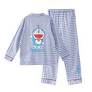 Couple Pajama Set Long Sleeve Sleepwear Set V-neck Nightwear Loungewear Homewear Men and Women for A