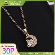 18K Gold Hitagi Necklace for Women Star and Moon Necklace Hypoallergenic star star necklace tala