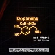 Luminous Dopamine Molecular Morale Badge Armband Dopamine Creative Cut Velcro Badge Badge Badge