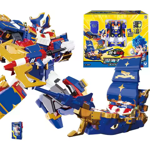 New Metal Cardbot Transforming Car to Robot Action Figures BLUE COP with Card Transformation Robot T