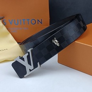 Lv2024 High-End New Style Belt Genuine Leather Trendy Men Korean Version Fashion All-Match Belt Men AK