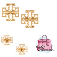 (STOCK CHECK REQUIRED)BRAND NEW AUHTENTIC INSTOCK TORY BURCH GOLD BRITTEN LOGO EARRINGS 80248