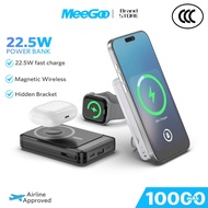 MeeGoo (CCC)3 in 1 Wireless Power Bank Magnetic Powerbank Fast Charging Portable Charger for all pho