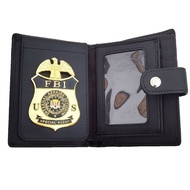 American Badge Wallet FBI I Pure Copper Badge with Multifunctional Wallet Document Holder Card Holde