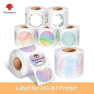 Phomemo Thermal Paper Round Sqre Sticker Waterproof Label Adress DIY Supplies for 241 BT 246S D520 P