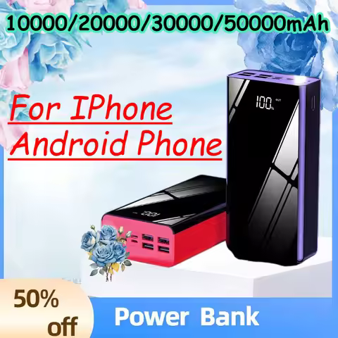 10000/20000/30000/50000mAh Power Bank for IPhone Android Phone High - Quality and Large - Capacity M
