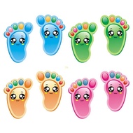 yu 15 Pairs Kids Floor Stickers Self-Adhesive Social Distance Footprint Decals for Children Nursery 