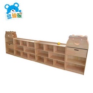 幼兒園專用實木收納櫃 兒童組合玩具櫃 雜物櫃木製玩具架 置物櫃