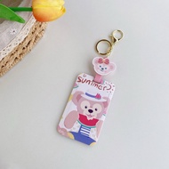 ที่ใส่บัตรลาย Duffy Pink พร้อมพวงกุญแจแบบตะขอ และสายดึงโยโย่ ยืดหดได้ ยืดสูงสุด 30cm มีตัวเลือกหลายแ