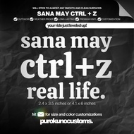 SANA MAY CTRL + Z Cutout Sticker Decal for Motorcycle, Car, and Bike | PUROKUNO CUSTOMS