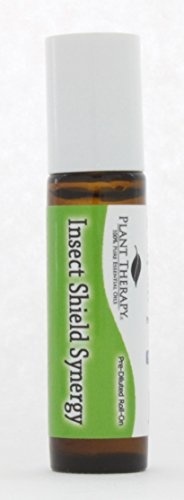 Insect Shield Synergy Pre-Diluted Essential Oil Roll-On 10 ml (1/3 fl oz). Ready to use! (Blend of: Citronella, Eucalyptus, Catnip, Cedarwood, Lemongrass, Lavender, Litsea Cubeba, Tea Tree and Patchou