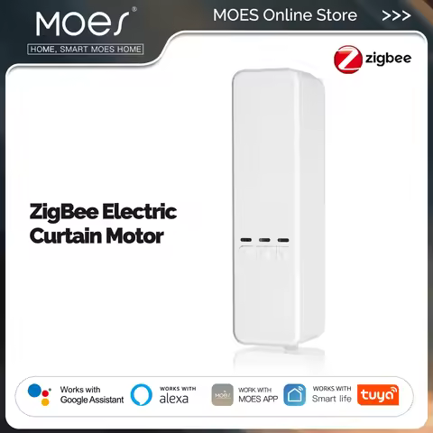 MOES Tuya Zigbee Smart Chain Roller Blinds Shade Shutter Drive Electric Curtain Motor App Control Wo
