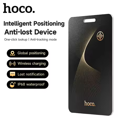 HOCO Smart Anti-Lost Tracker Device Wallet Ultra-thin GPS Location Card Wireless Charging IP68 Water