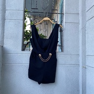 2hand black jumpsuit, waist 56 to 62cm, length 67cm, code 310