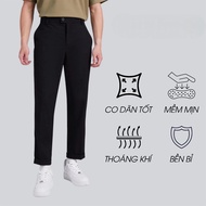 [Peinn] DWIN men's trousers, baggy style, high-quality non-ruffled, stretchy Korean wide-leg trouser