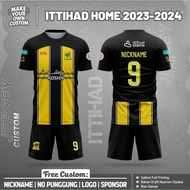 ITTIHAD HOME FOOTBALL JERSEY 2023-2024 Short Custom Name Back Number Dryfit Full printing