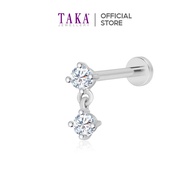 TAKA Jewellery 18K Gold Diamond Flatback Stud Earring
