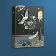 2025新款古风仙鹤木雕铭牌毕业同学录可订制姓名彩照适用小初高生2025 New Antique Crane Wood Carving Nameplate Bi  bdejhd888.my202510