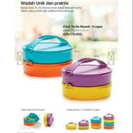 Tupperware Click To Go Round 2 layer Rantang Bulat limited edition