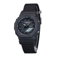 Casio G-Shock Analog Digital Eco Cloth Strap Black Dial Quartz GA-2100BCE-1A 200M Mens Watch